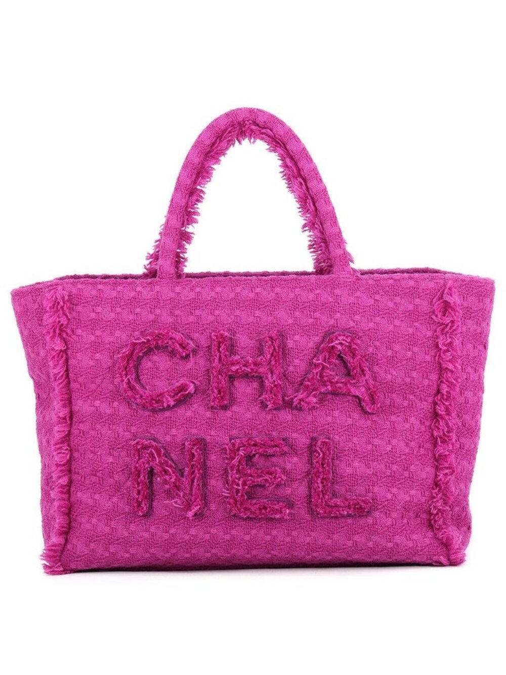Chanel Tote Bag Shopping Logo Tweed